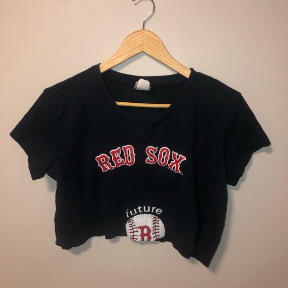 Tops - red sox crop top